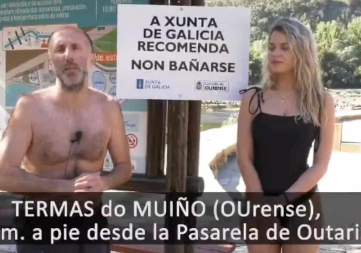 El vídeo viral del alcalde de Ourense bañándose con su concejala Noa Ruoco: «Atónita»
