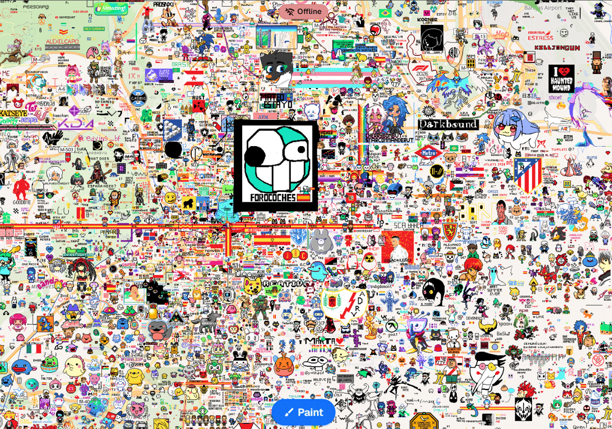 Wplace: el mapa del mundo que millones pintan en internet