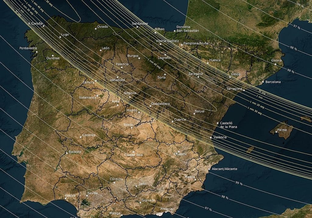 ¡Eclipse total en España este verano! Descubre dónde verlo al 100% ...