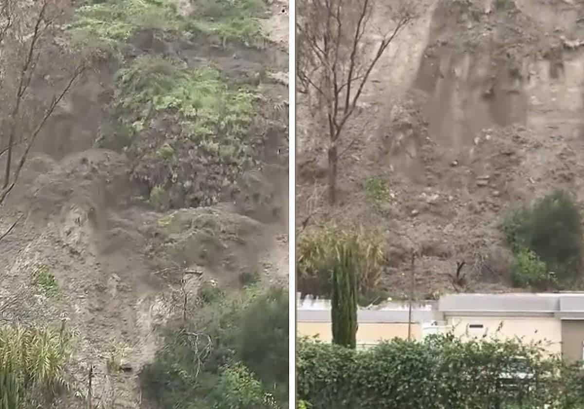 Impactantes imágenes de Caparica: el derrumbe de un acantilado amenaza viviendas y una guardería