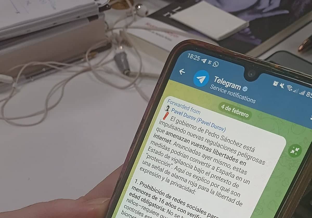 Telegram acusa a Sánchez de buscar «el control total» y el Gobierno denuncia un «ataque lleno de bulos»
