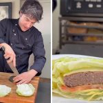 El chef Jordi Cruz comparte su receta de hamburguesa saludable: «Sustituimos el pan por lechuga crujiente»