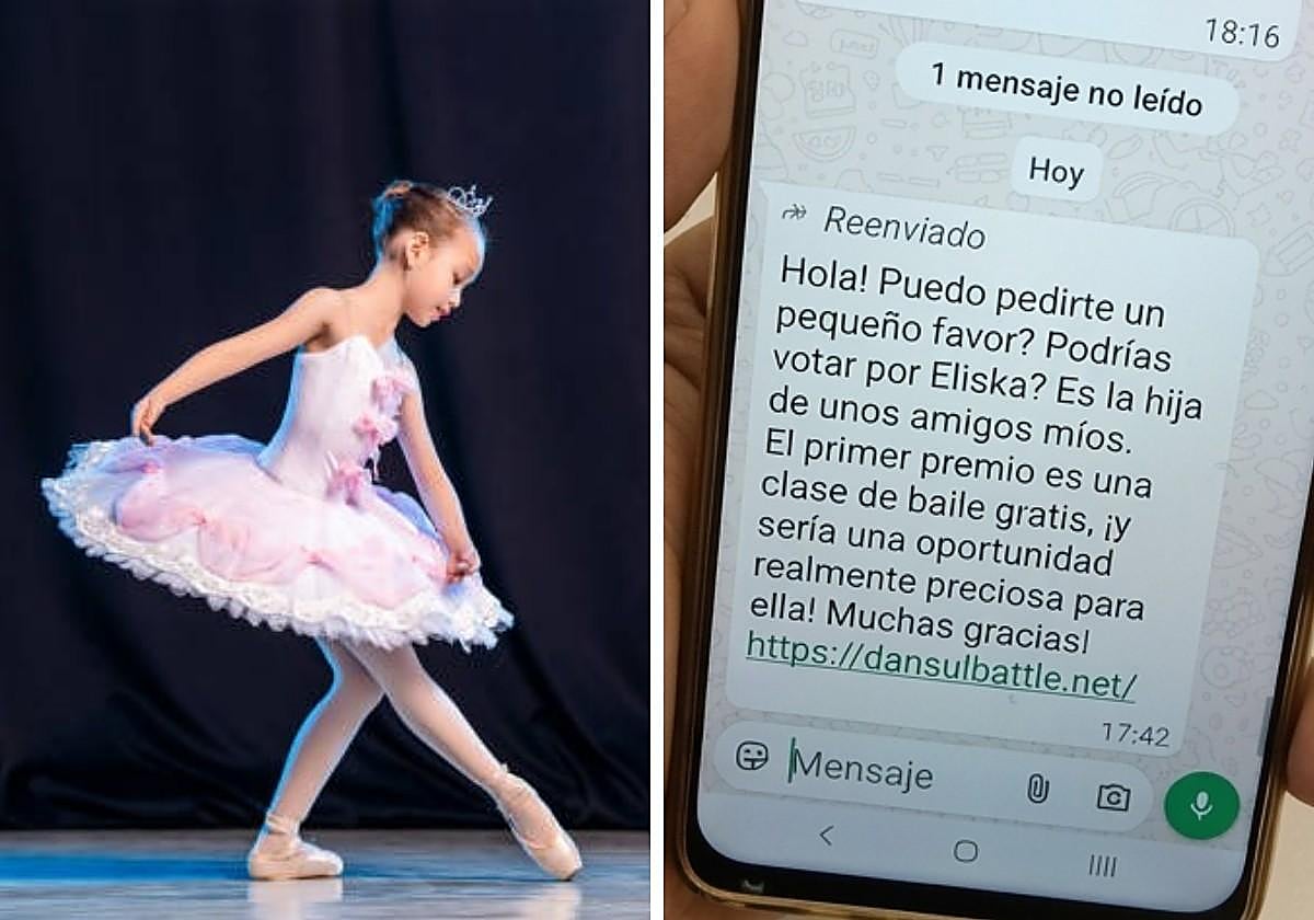 «¿Podrías votar por Eliska?»: La estafa masiva de WhatsApp sobre una niña bailarina que te envía un amigo y que ya recorre España